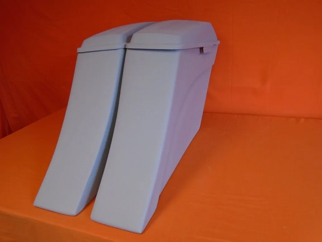 Harley Davidson 6" Extended Stretched Out & Down Saddlebags - 2014 - 2018  Model Style Bags   lids - No Cut Outs