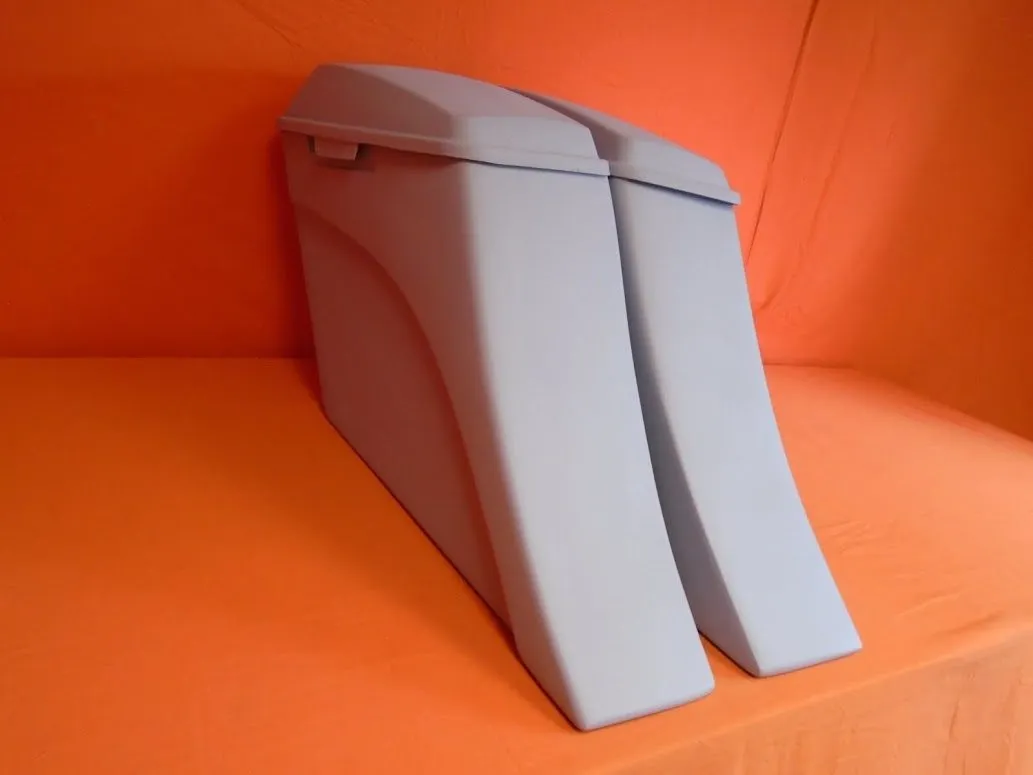 Harley Davidson 6" Extended Stretched Out & Down Saddlebags - 2014 - 2018  Model Style Bags   lids - No Cut Outs