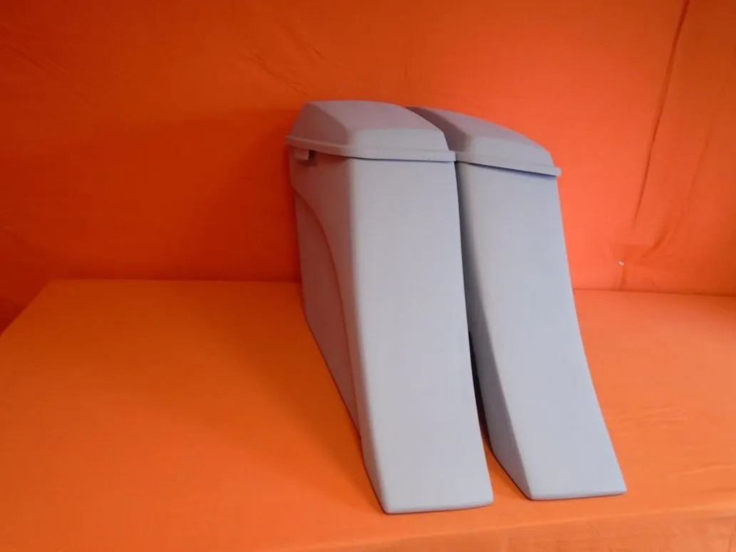 Harley Davidson 6" Extended Stretched Out & Down Saddlebags - 2014 - 2018  Model Style Bags   lids - No Cut Outs