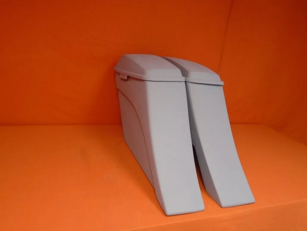 Harley Davidson 6" Extended Stretched Out & Down Saddlebags - 2014 - 2018  Model Style Bags   lids - No Cut Outs