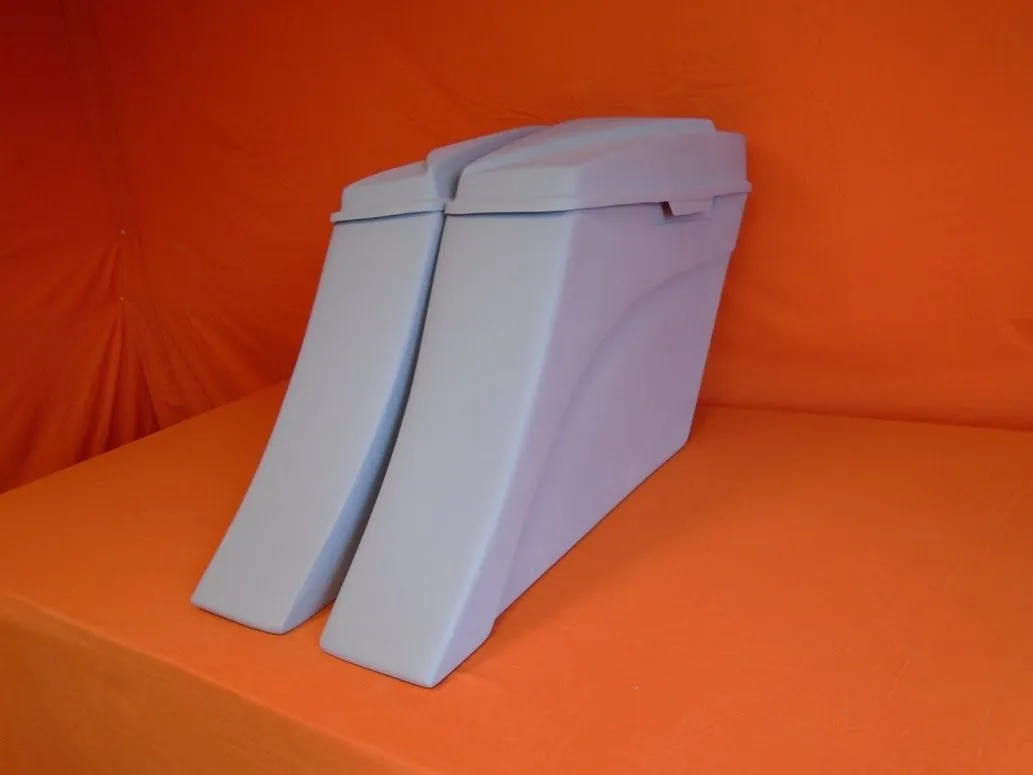 Harley Davidson 6" Extended Stretched Out & Down Saddlebags - 2014 - 2018  Model Style No lids - No Cut Outs