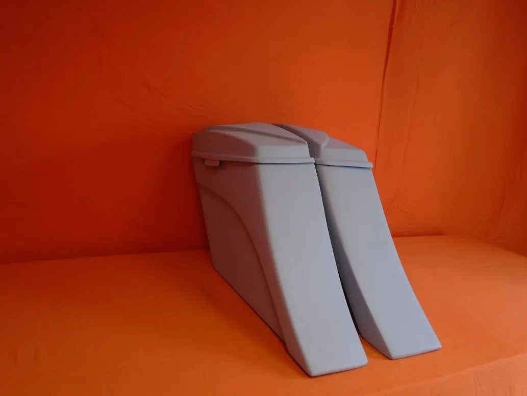 Harley Davidson 6" Extended Stretched Out & Down Saddlebags - 2014 - 2018  Model Style No lids - No Cut Outs