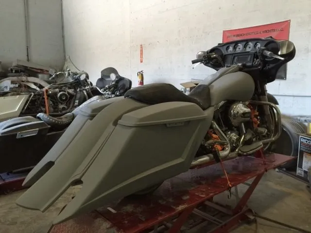 Harley Davidson 6" Trendsetter Extended Saddlebag LED Fender Kit Dual Cut Outs and 6.5" Speaker Lids  2014 - 2023