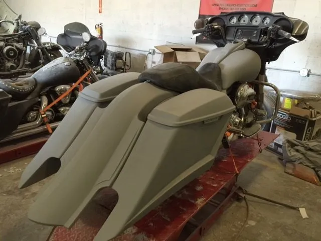 Harley Davidson 6" Trendsetter Extended Saddlebag LED Fender Kit Dual Cut Outs and 6.5" Speaker Lids  2014 - 2023