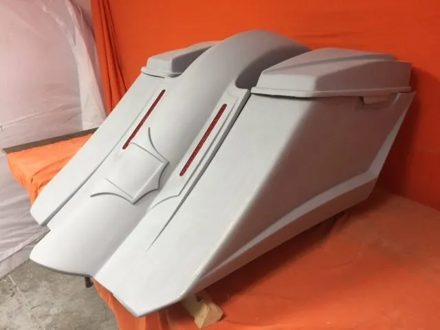 Harley Davidson 6" Trendsetter Extended Saddlebag LED Recess Plate Fender Kit - No Cut Outs   6 x 9 Speaker Lids / 2014 - 2018