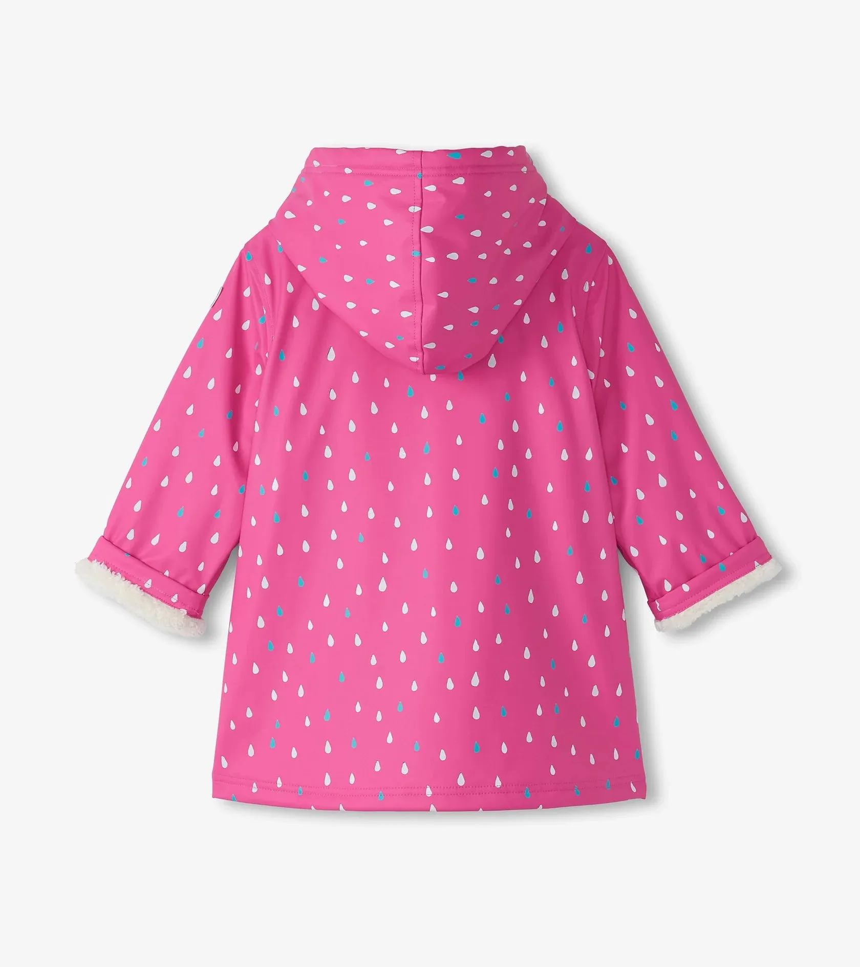 Hatley Tiny Drops Color Changing Sherpa Lined Splash Rain Jacket