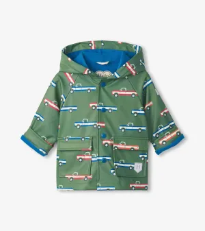 Hatley Toddler Boys Big Trucks Button-Up Rain Jacket