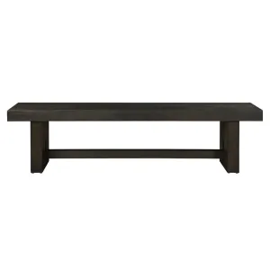 Hennig Bench in Distressed Walnut Gracie Oaks