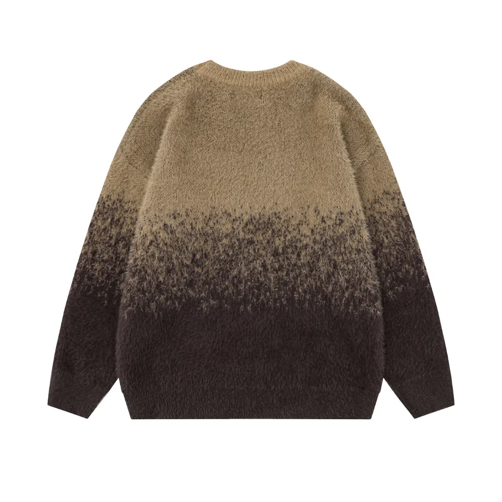 High Street Gradient Letter Jacquard  Sweater
