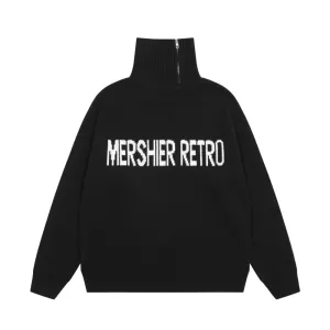 High Street Solid Color Turtleneck Sweater