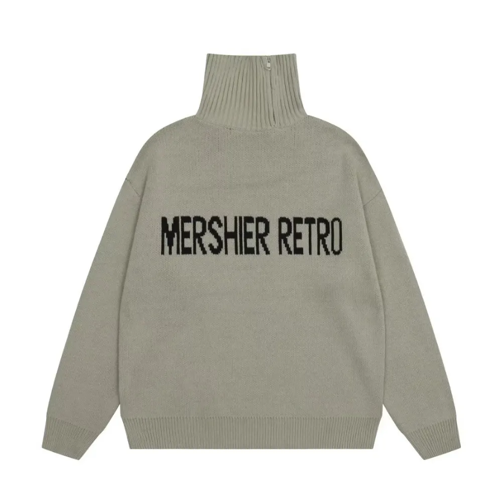 High Street Solid Color Turtleneck Sweater