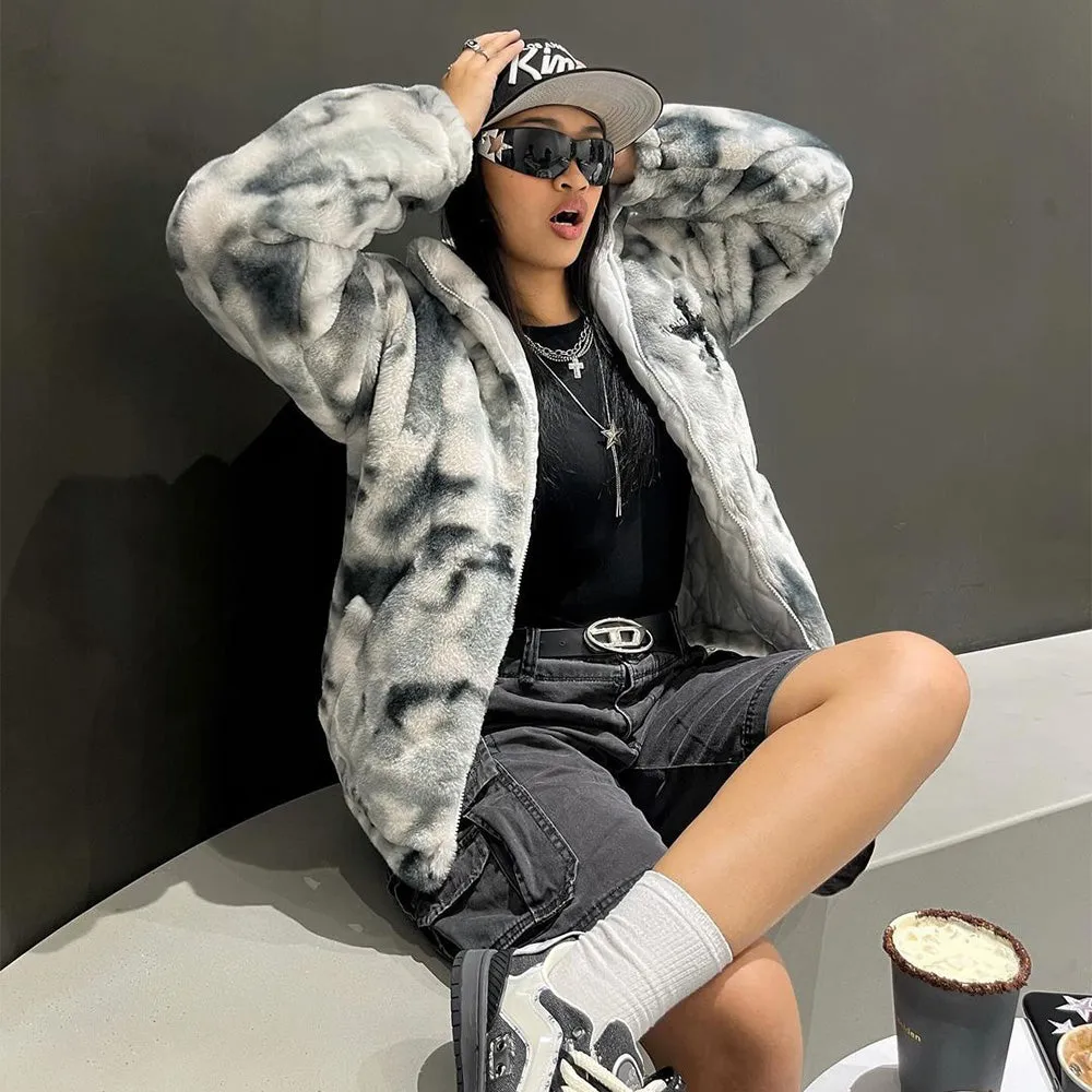 High Street Tie Dye Cross Coat