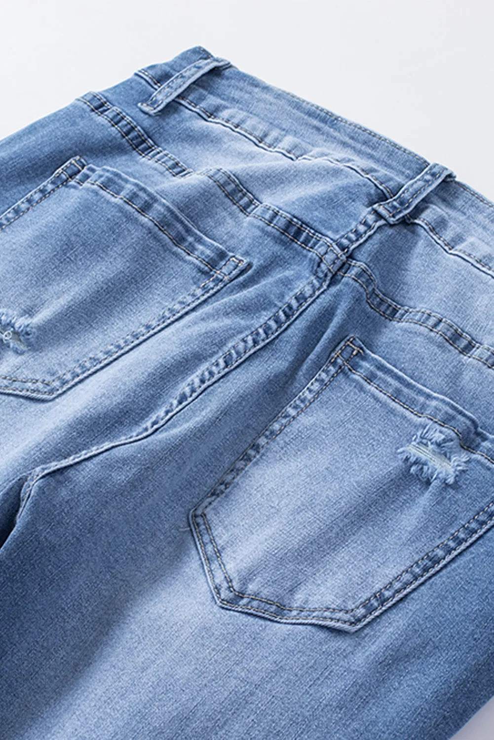 High Waist Distressed Skinny Jeans