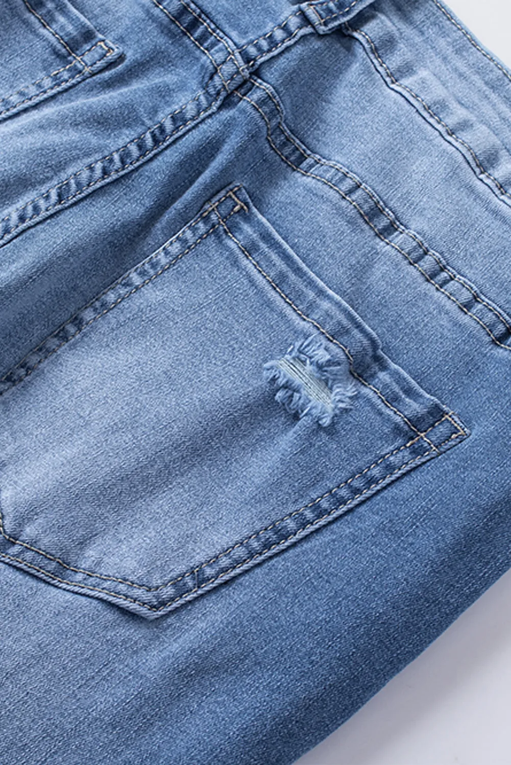 High Waist Distressed Skinny Jeans