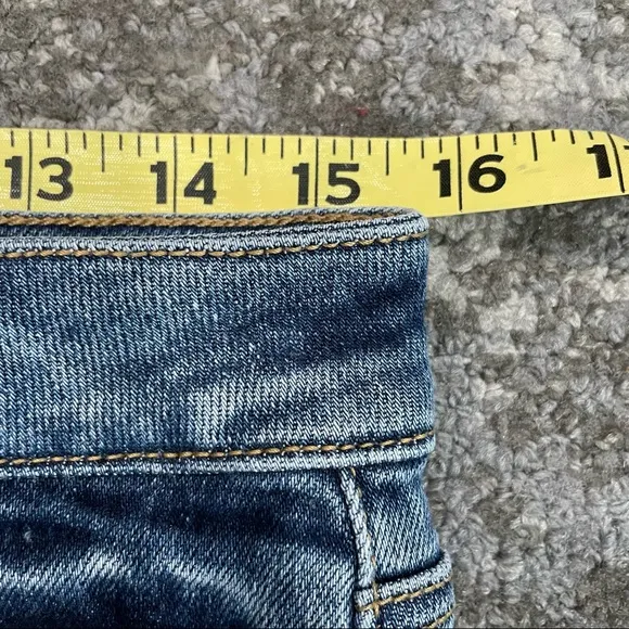 Insane Gene Wide Leg Distressed Flare Raw Hem High Rise Jeans Sz 13/30