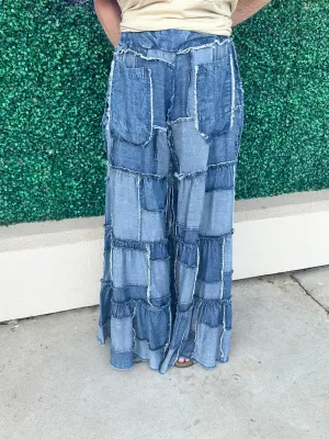 Jaded Gypsy Patchwork Skies Trouser Pants