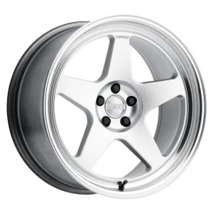 Kansei Wheels K12H KNP 18x9 5X100 HYPER SILVER MACHINED LIP  12mm offset