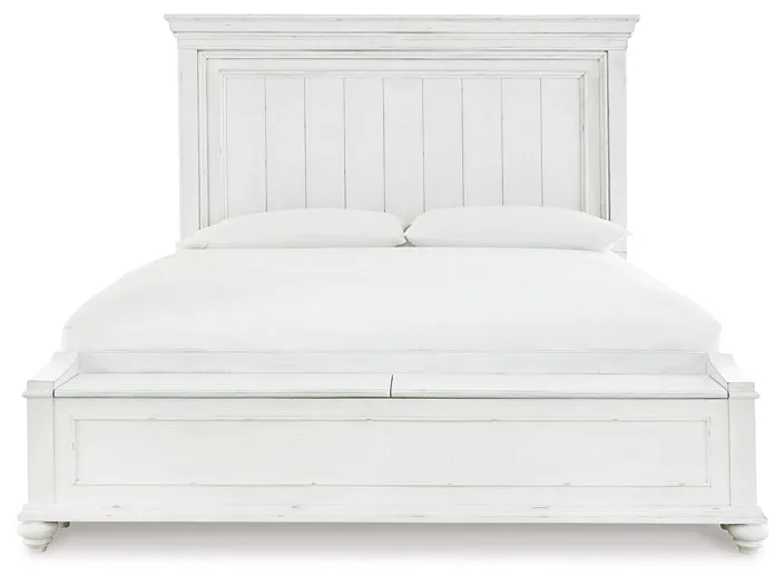 Kanwyn  Panel Bed With Storage Bench
