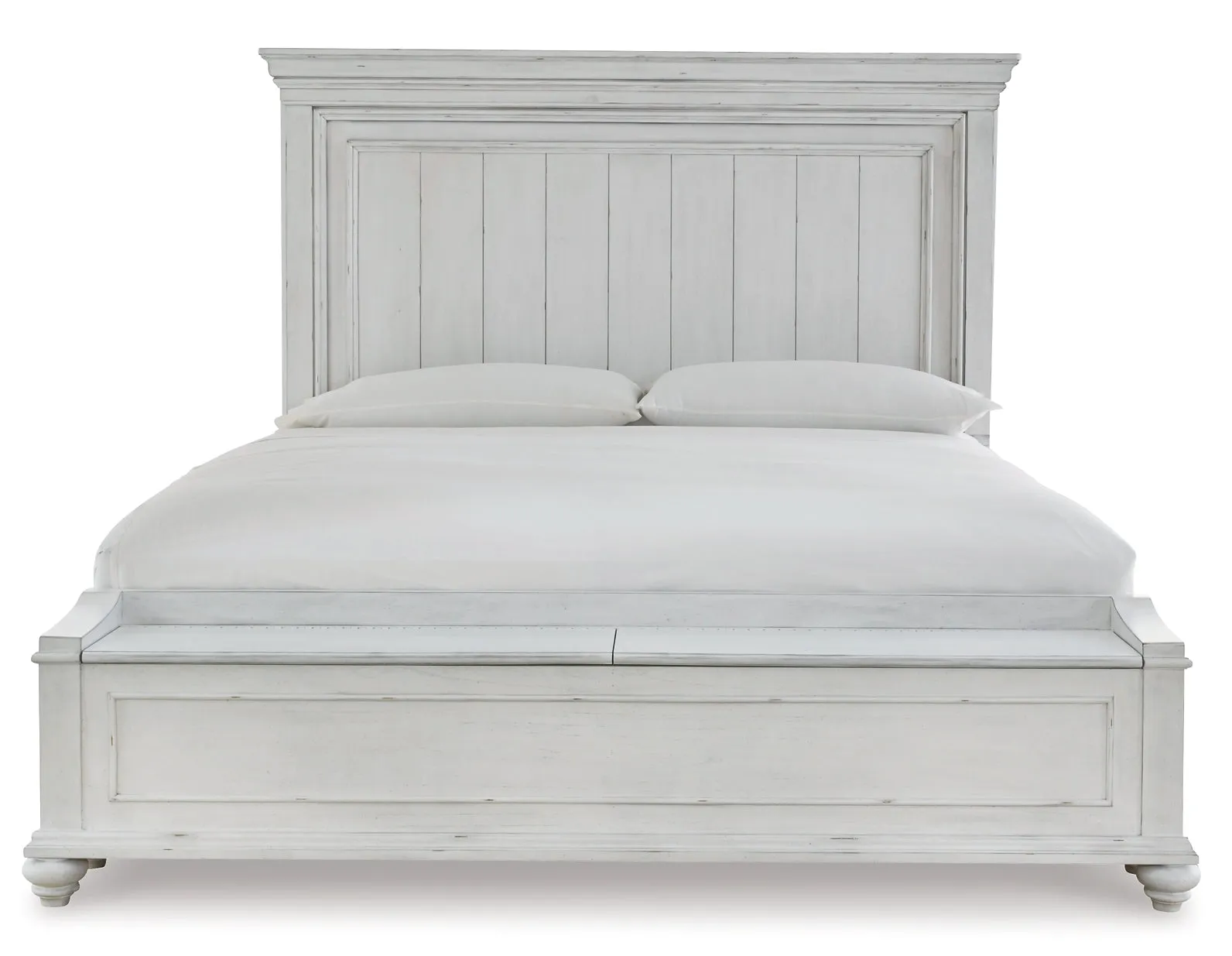 Kanwyn  Panel Bed With Storage Bench