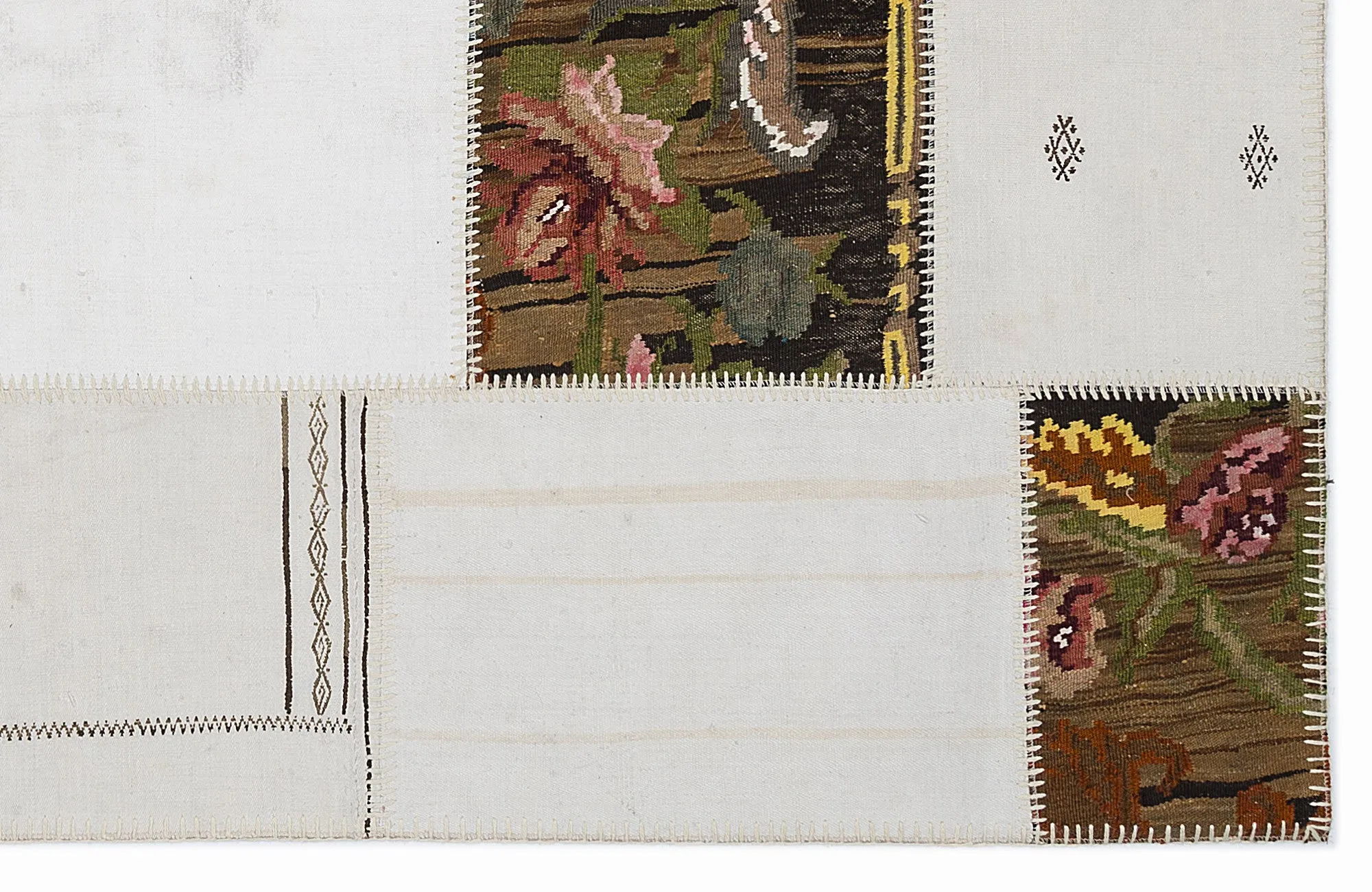 Karabakh Kilim Patchwork Unique Rug 5'3'' x 7'7'' ft 160 x 230 cm