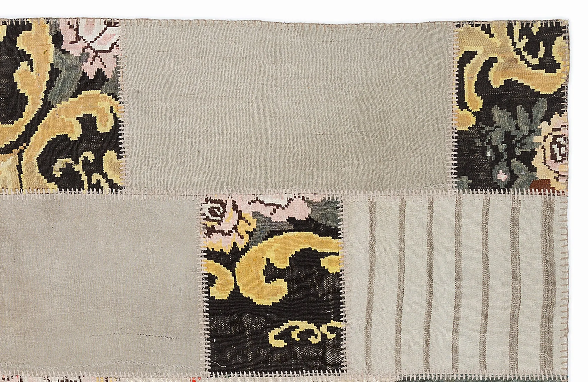 Karabakh Kilim Patchwork Unique Rug 5'3'' x 7'7'' ft 160 x 230 cm