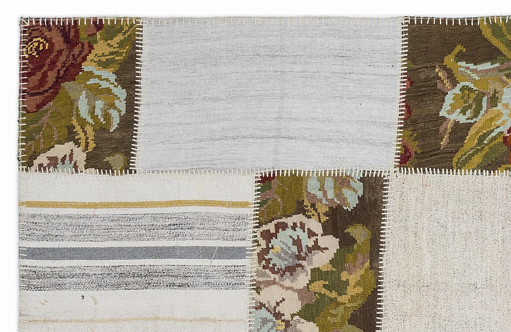 Karabakh Kilim Patchwork Unique Rug 5'3'' x 7'7'' ft 160 x 230 cm