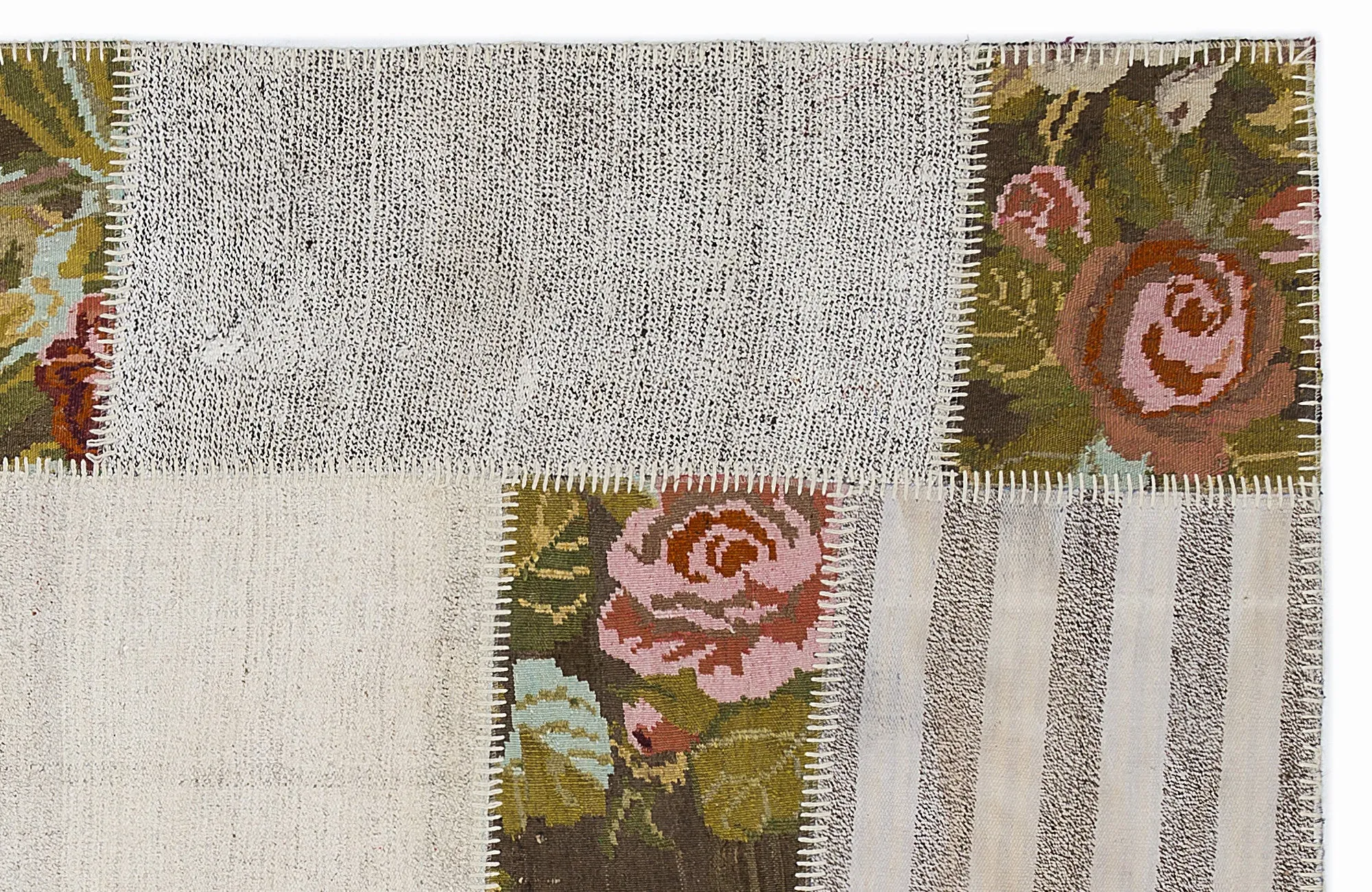 Karabakh Kilim Patchwork Unique Rug 5'3'' x 7'7'' ft 160 x 230 cm