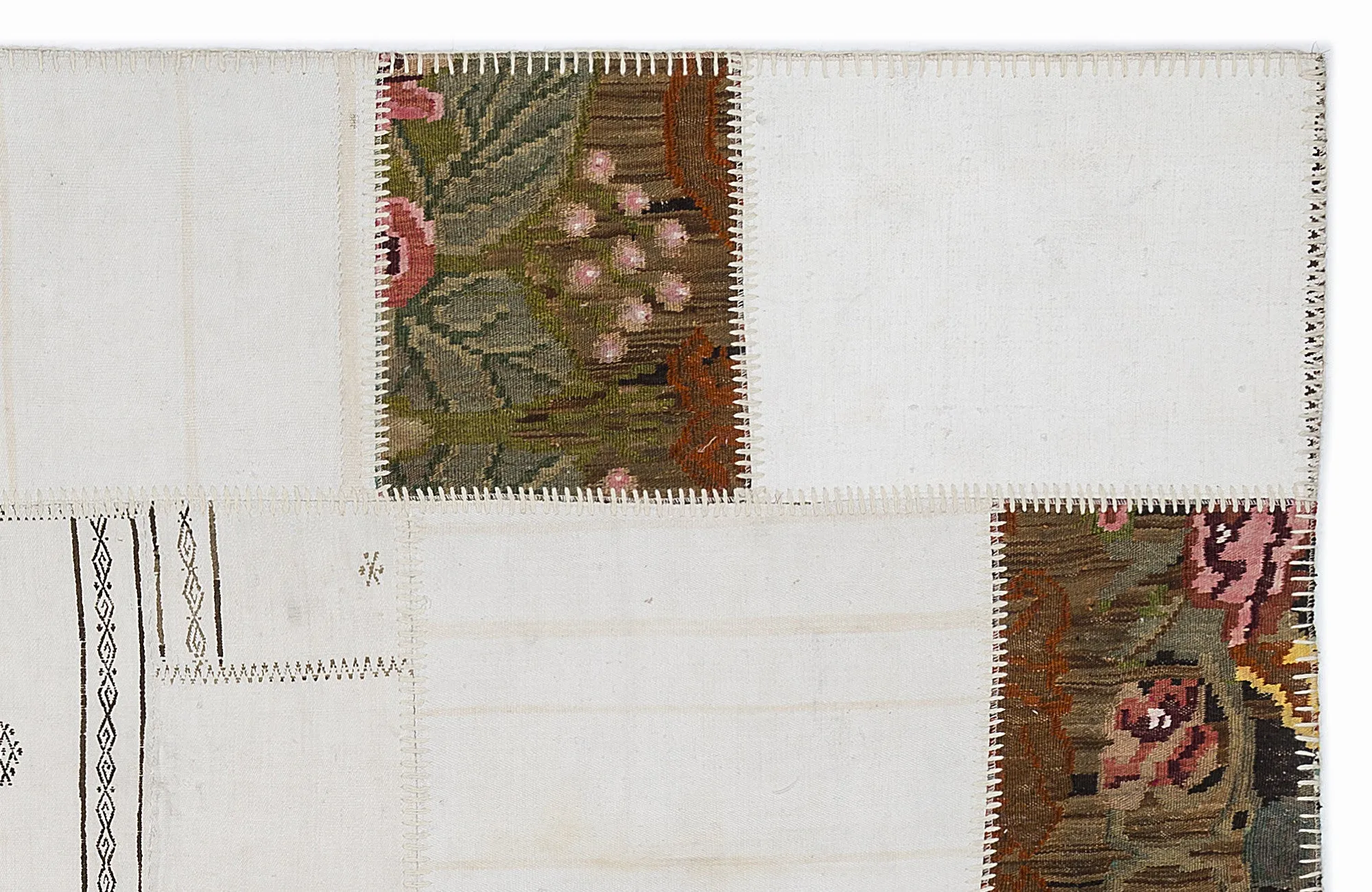 Karabakh Kilim Patchwork Unique Rug 5'3'' x 7'7'' ft 160 x 230 cm