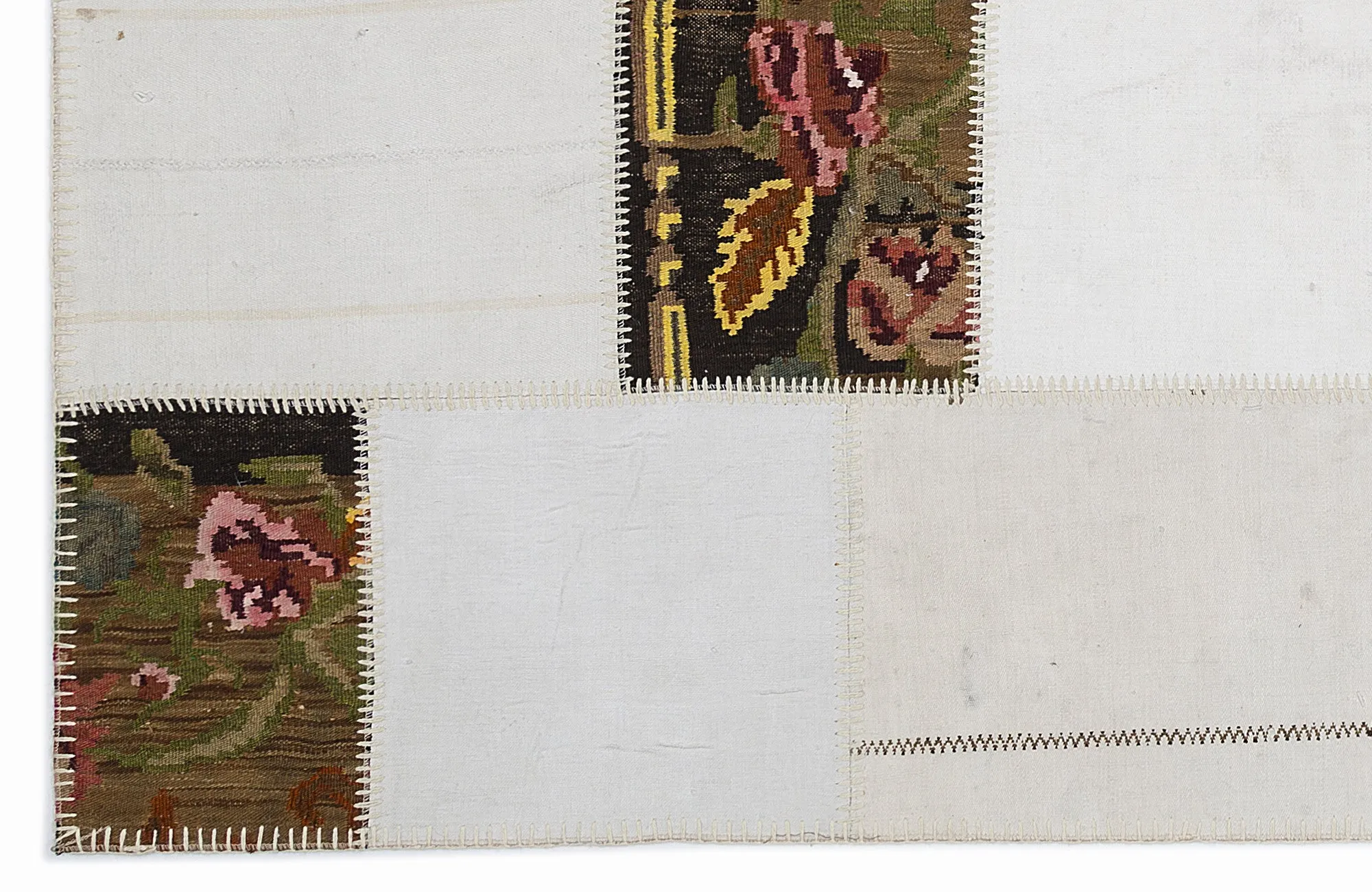 Karabakh Kilim Patchwork Unique Rug 5'3'' x 7'7'' ft 160 x 230 cm
