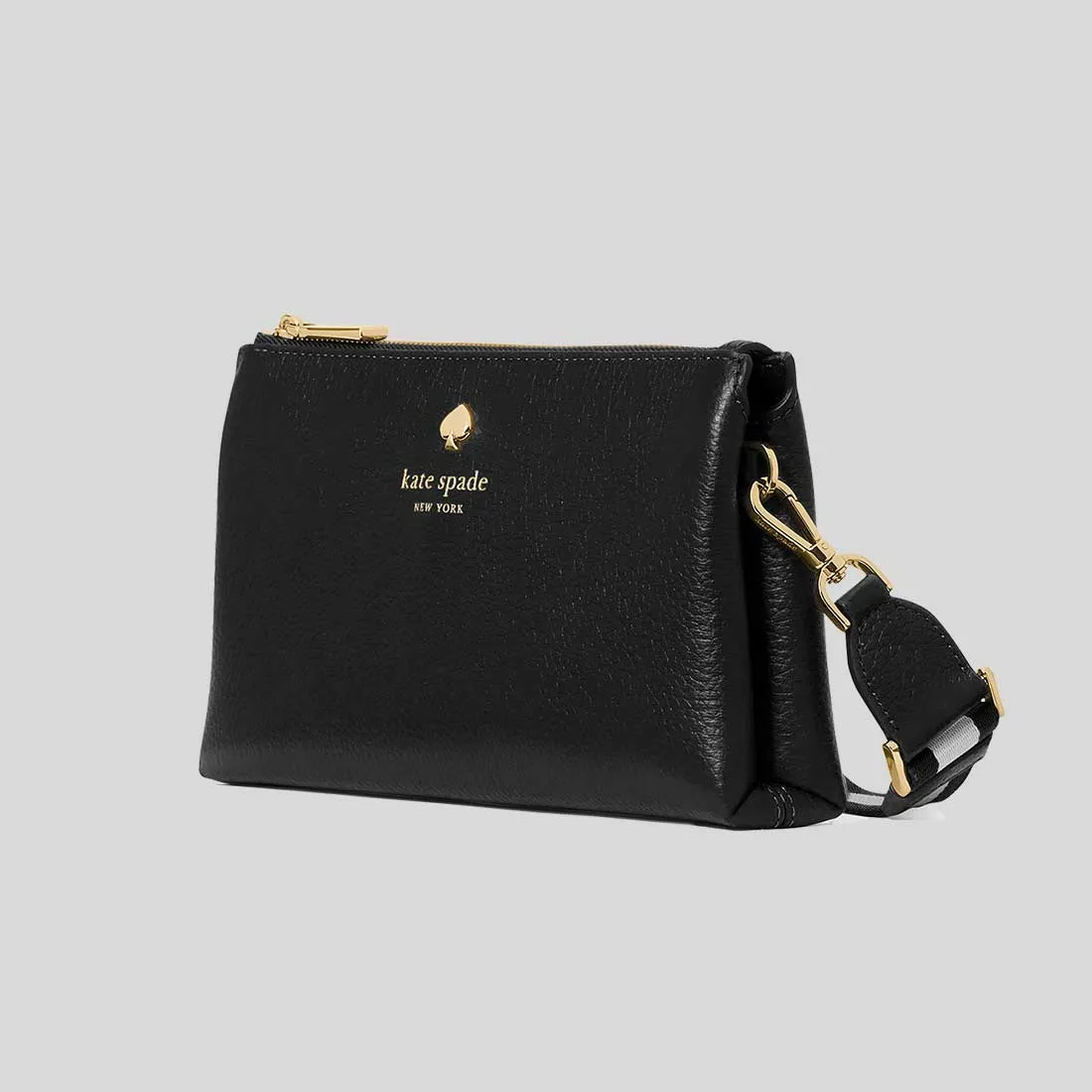 KATE SPADE Emma Pebbled Leather Mini Crossbody Bag Black RB-KK257
