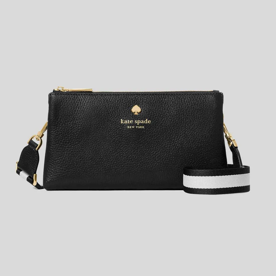 KATE SPADE Emma Pebbled Leather Mini Crossbody Bag Black RB-KK257