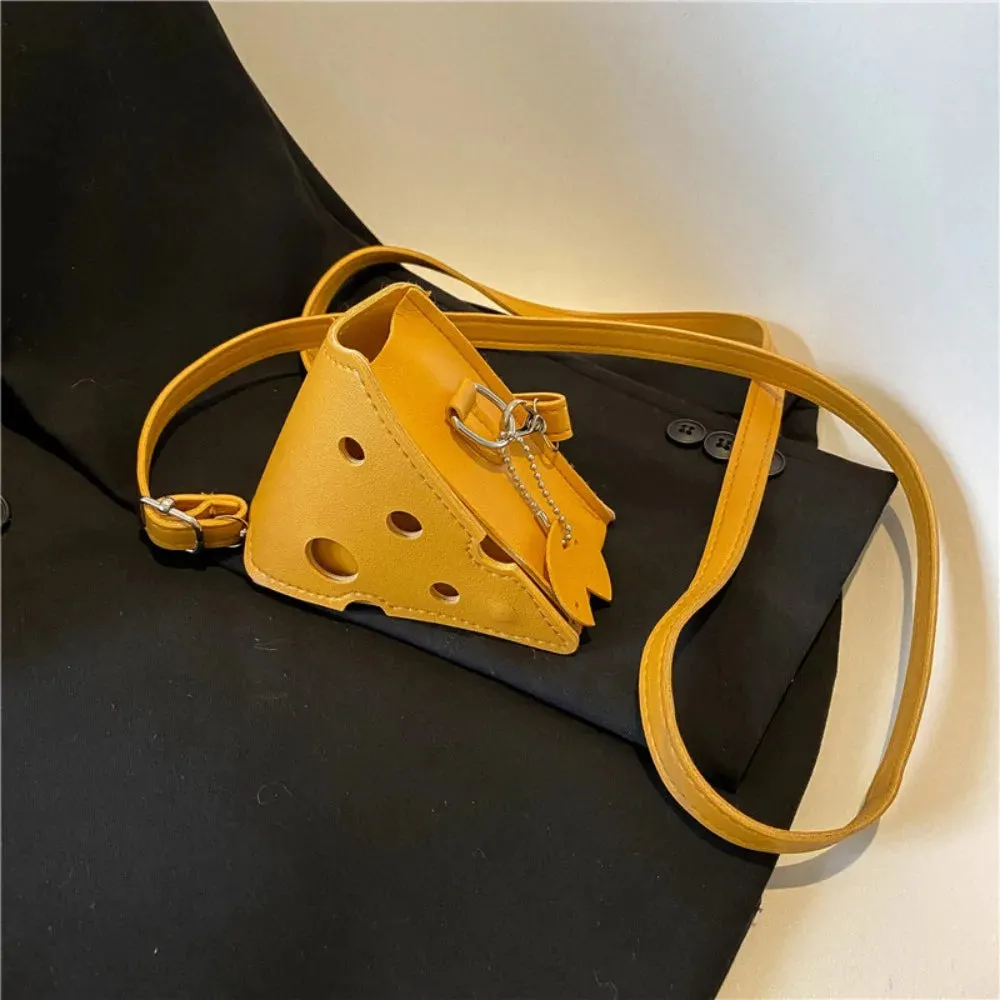 Kawaii Cheese Bag Collection 🧀✨ | Adorable Mini PU Leather Crossbody Purses for Earphones & Lipstick 🎀💖