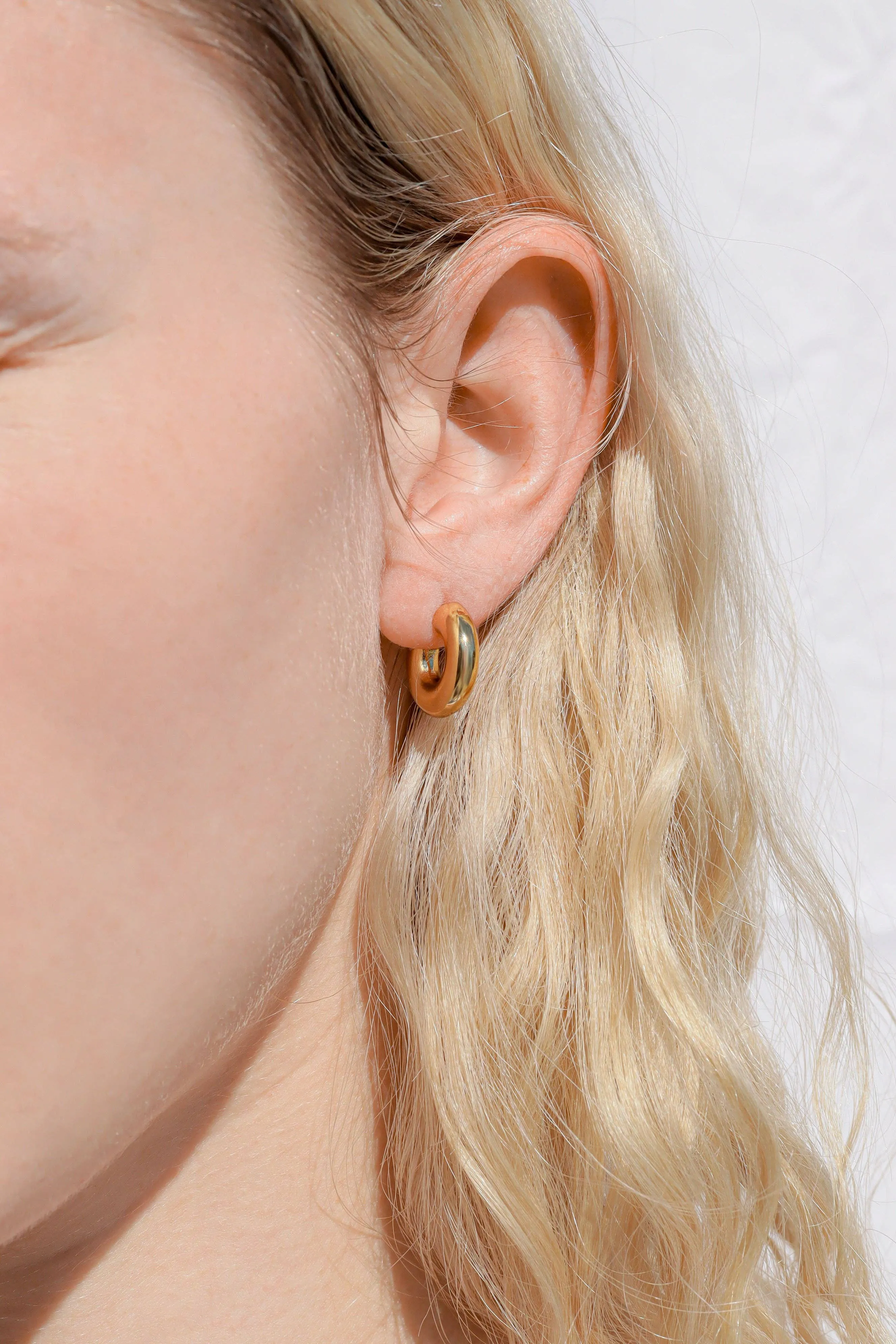 Kelly 18K Gold PVD Chunky Huggie Earrings