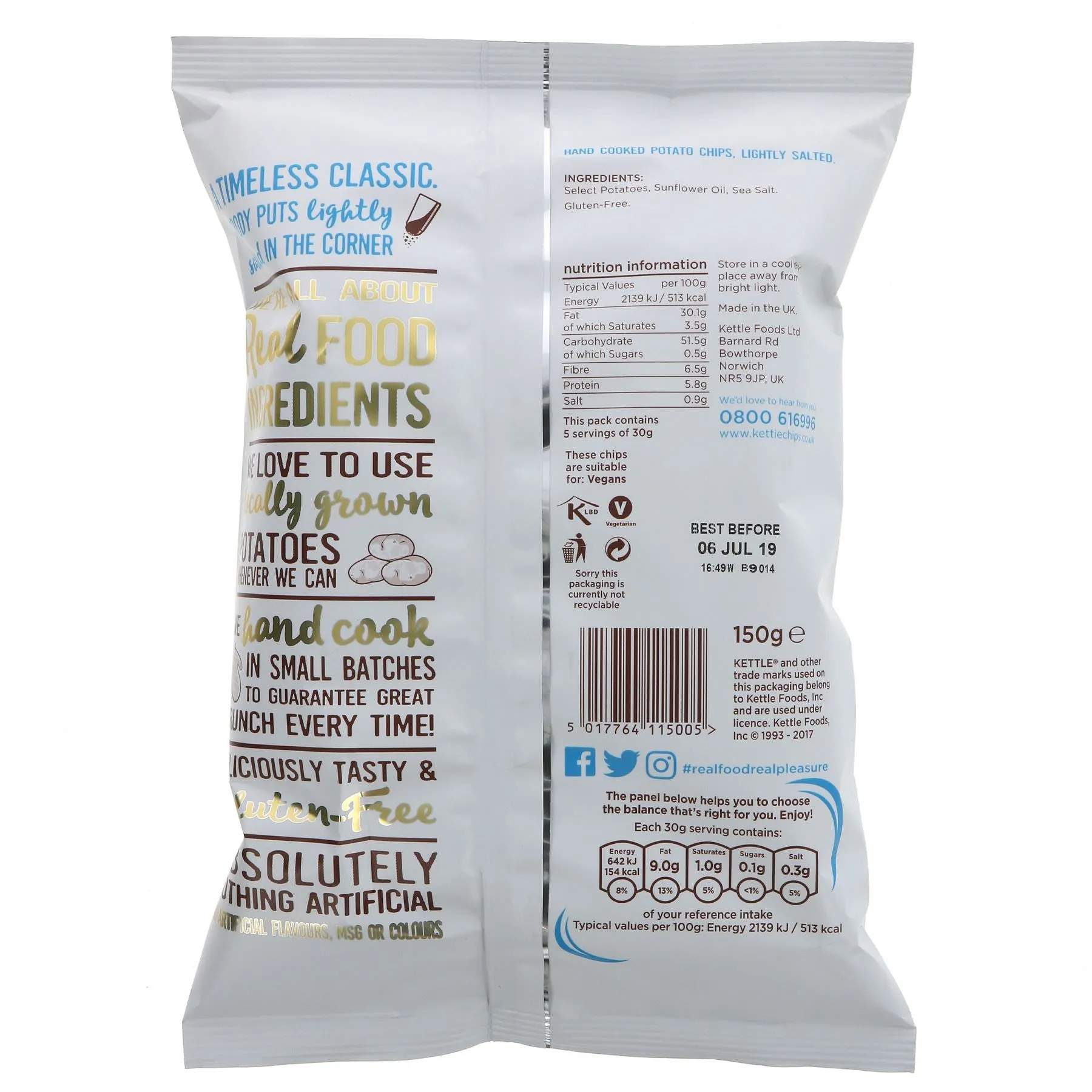 Kettle Chips | Lightly Salted | 130G