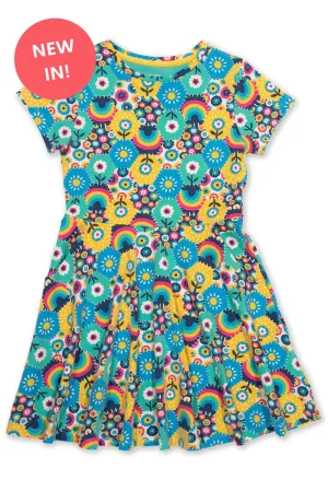 Kite  Skater Dress- Organic Skater Patchwork Planet Dress- Children's Clothing