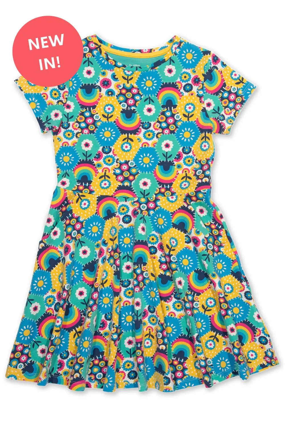 Kite  Skater Dress- Organic Skater Patchwork Planet Dress- Children's Clothing