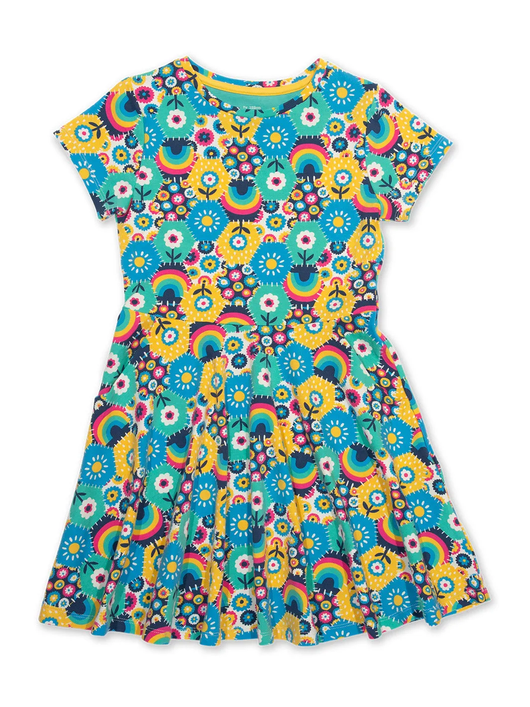 Kite  Skater Dress- Organic Skater Patchwork Planet Dress- Children's Clothing