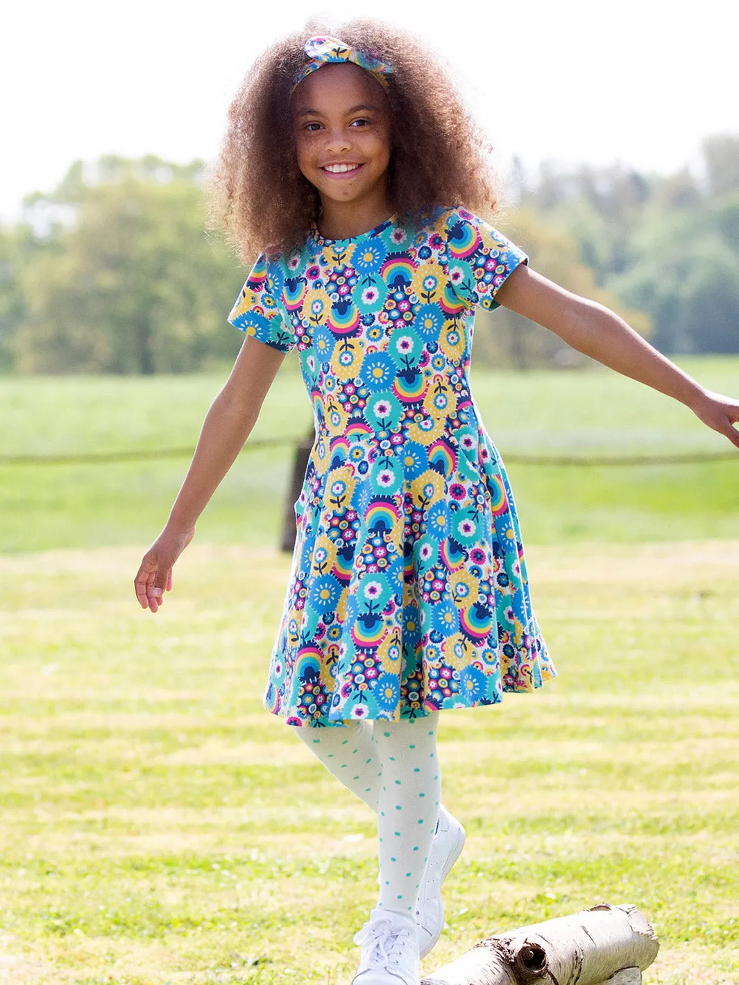 Kite  Skater Dress- Organic Skater Patchwork Planet Dress- Children's Clothing