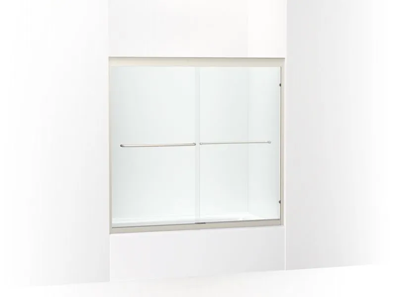 KOHLER K-702202-6L Fluence 52" - 57" W x 55-1/2" H sliding bath door with 1/4" thick Crystal Clear glass