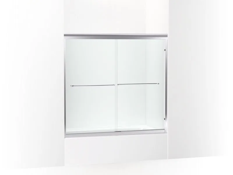 KOHLER K-702202-6L Fluence 52" - 57" W x 55-1/2" H sliding bath door with 1/4" thick Crystal Clear glass