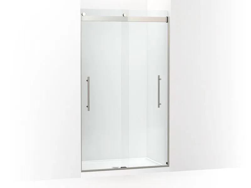 KOHLER K-702427-L Levity Plus Frameless sliding shower door, 81-5/8" H x 44-5/8 - 47-5/8" W, with 3/8"-thick Crystal Clear glass