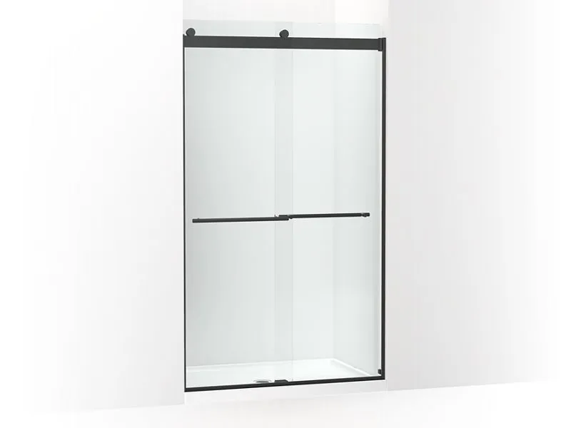KOHLER K-702428-L Levity Plus Frameless sliding shower door, 81-5/8" H x 44-5/8 - 47-5/8" W, with 3/8"-thick Crystal Clear glass
