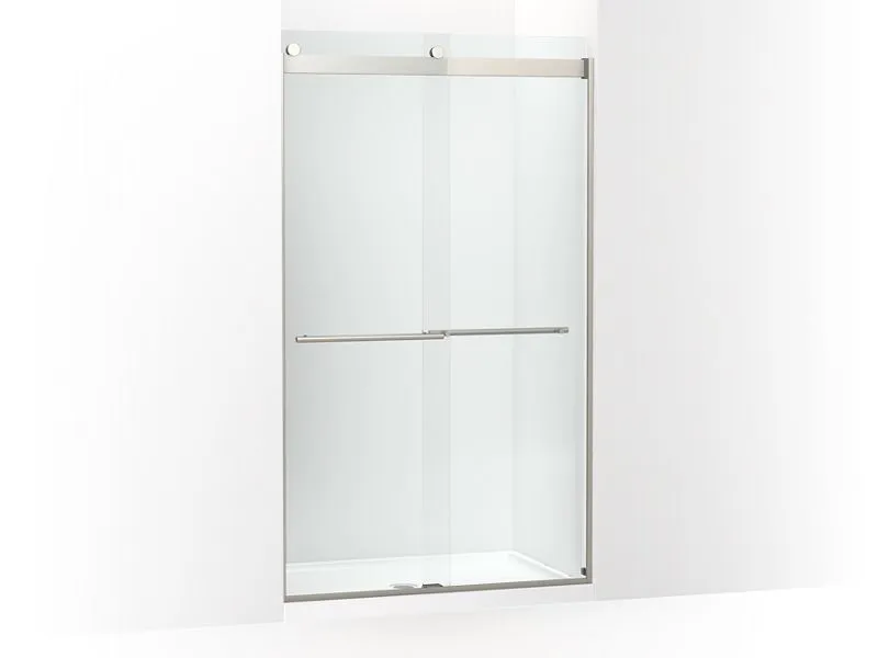 KOHLER K-702428-L Levity Plus Frameless sliding shower door, 81-5/8" H x 44-5/8 - 47-5/8" W, with 3/8"-thick Crystal Clear glass