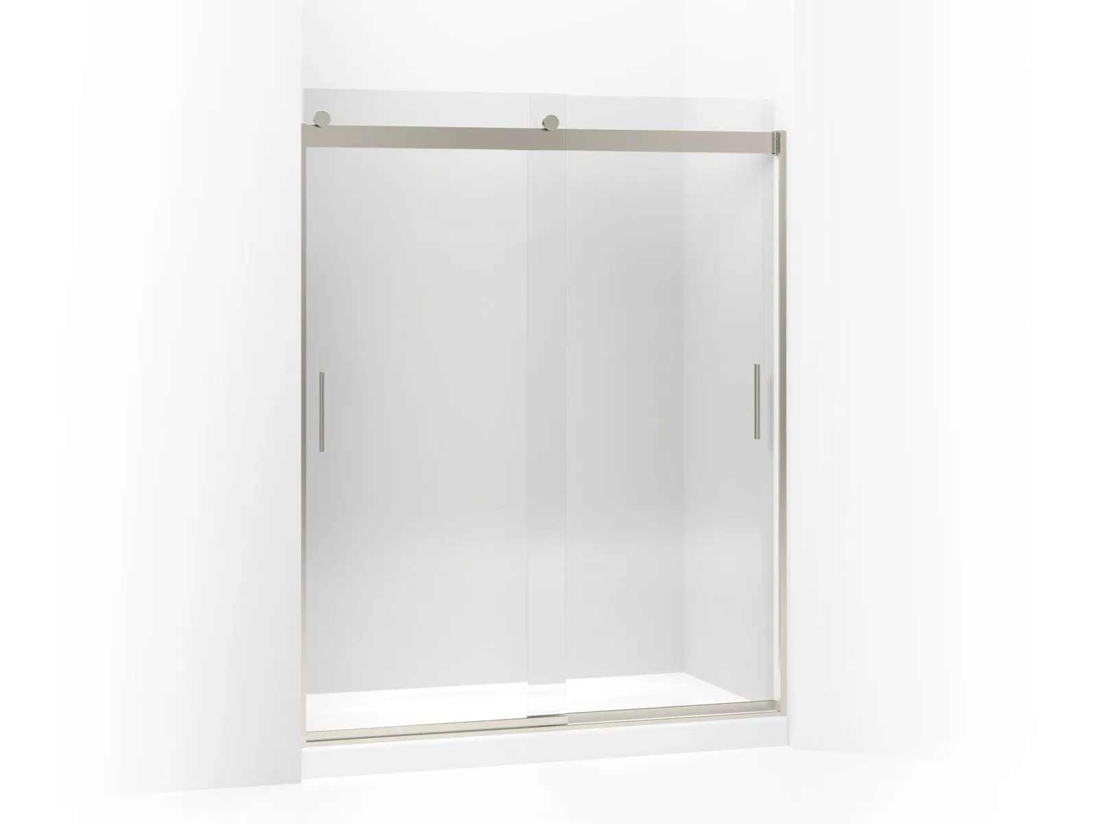 KOHLER K-706009-L Levity Sliding shower door, 74" H x 56-5/8 - 59-5/8" W, with 1/4" thick Crystal Clear glass