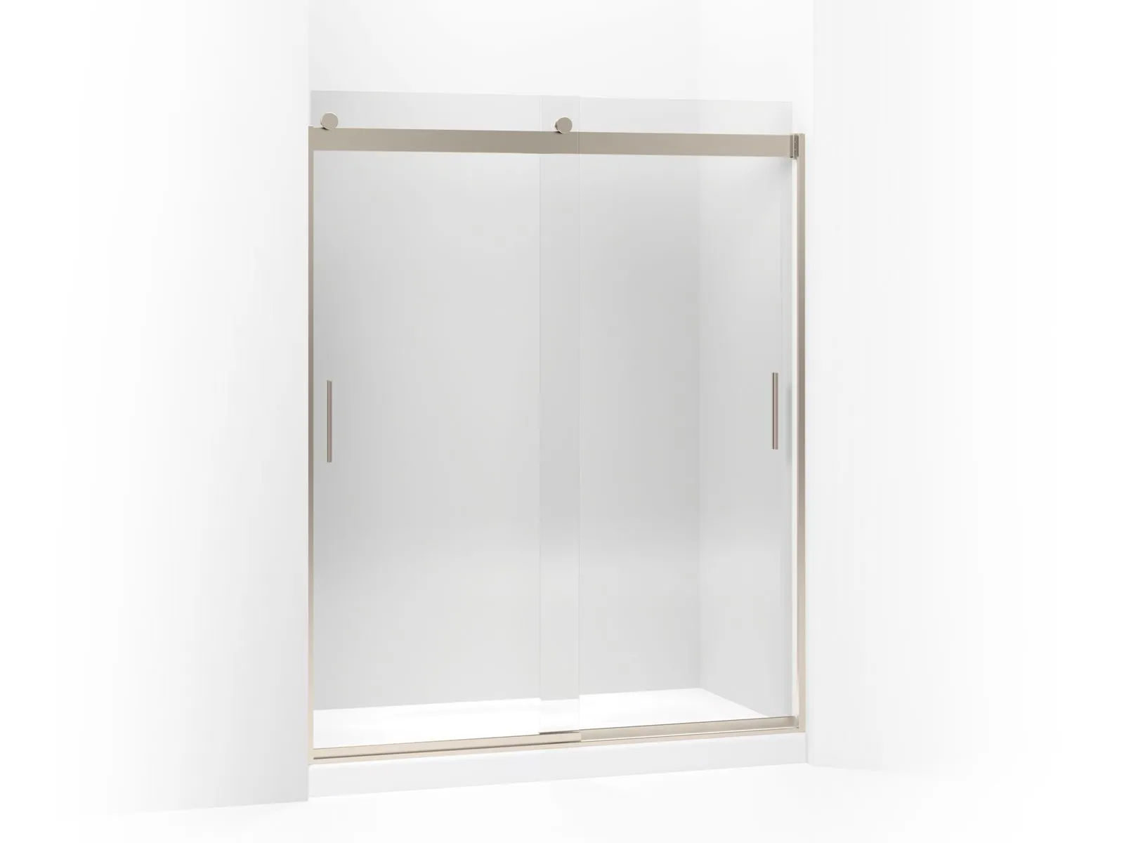 KOHLER K-706009-L Levity Sliding shower door, 74" H x 56-5/8 - 59-5/8" W, with 1/4" thick Crystal Clear glass