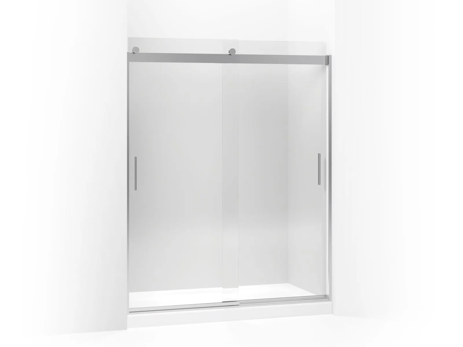 KOHLER K-706009-L Levity Sliding shower door, 74" H x 56-5/8 - 59-5/8" W, with 1/4" thick Crystal Clear glass