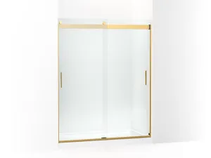 KOHLER K-706012-L Levity Sliding shower door, 74" H x 56-5/8 - 59-5/8" W, with 3/8" thick Crystal Clear glass