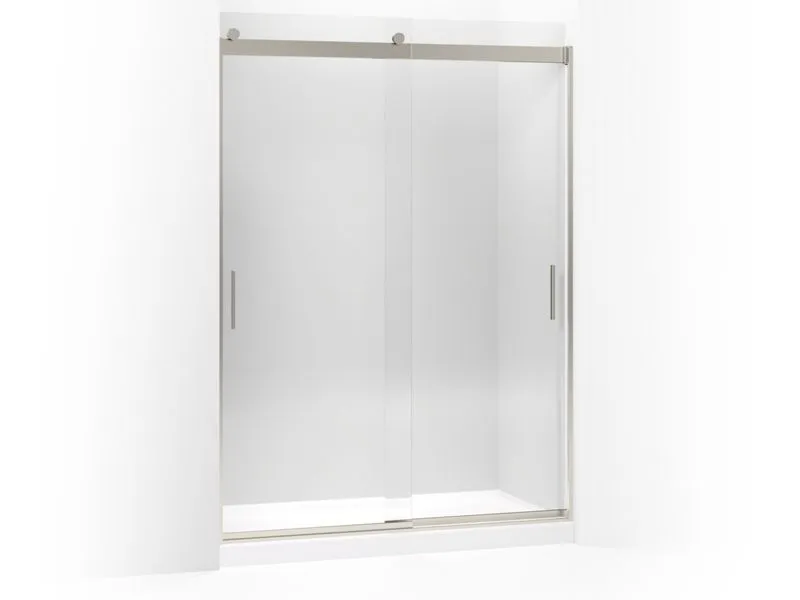 KOHLER K-706165-L Levity Sliding shower door, 82" H x 56-5/8 - 59-5/8" W, with 5/16" thick Crystal Clear glass