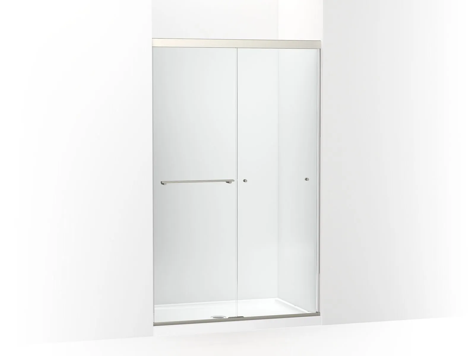 KOHLER K-707106-L Revel Sliding shower door, 76" H x 44-5/8 - 47-5/8" W, with 5/16" thick Crystal Clear glass