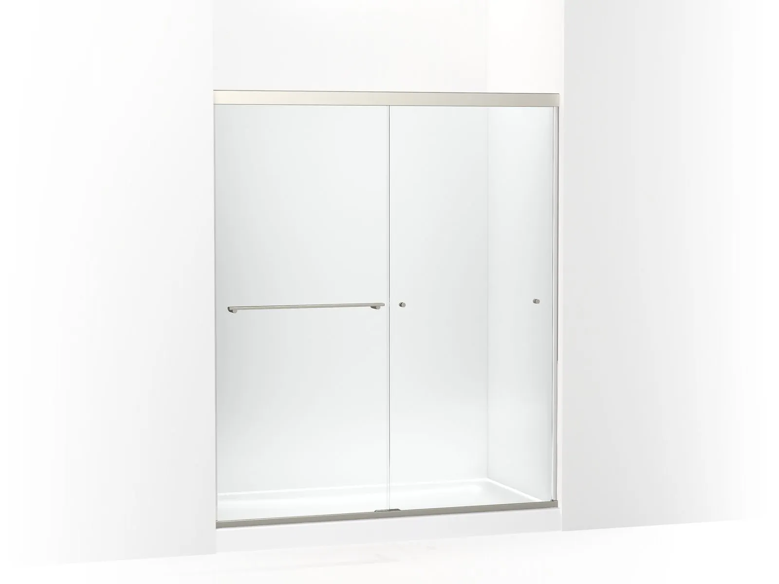 KOHLER K-707201-L Revel Sliding shower door, 70" H x 56-5/8 - 59-5/8" W, with 5/16" thick Crystal Clear glass